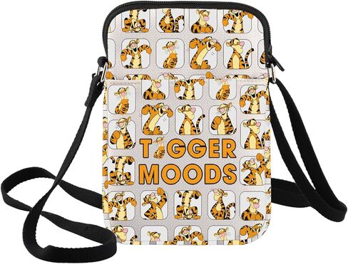 BWWKTOP مضحك النمر حقيبة كروسبودي ماجيك بارك هدية النمر عاشق هدية TigerMoods حقيبة ساعي البضائع الكرتون in Saudi Arabia