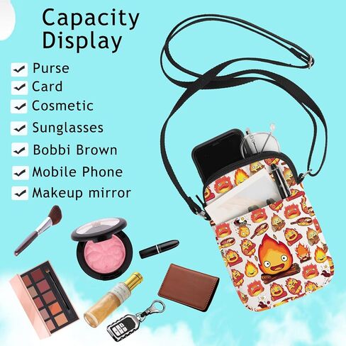 G2TUP Calcifer Anime Crossbody Bag Japanese Calcifer Anime Fans Gift Calcifer's Bed & Breakfast Shoulder Bag Fire Demon Merch in Saudi Arabia
