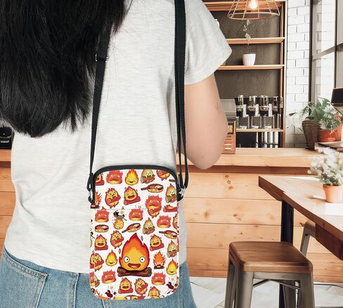 G2TUP Calcifer Anime Crossbody Bag Japanese Calcifer Anime Fans Gift Calcifer's Bed & Breakfast Shoulder Bag Fire Demon Merch in Saudi Arabia