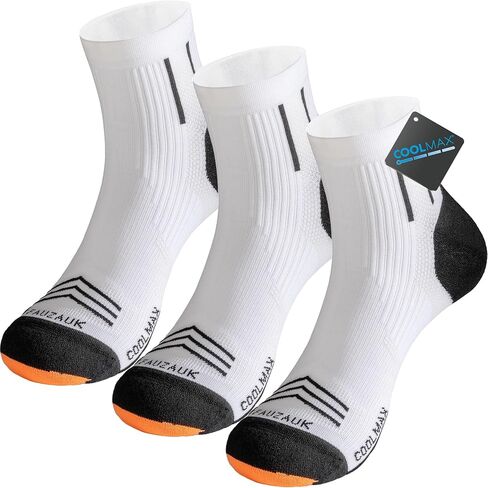 Mens Ankle Running Socks Coolmax Cushion Compression Socks Anti-Blister 3 Pairs Athletic Sock for Hiking Basketball in Saudi Arabia