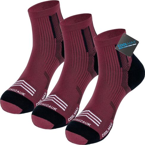 Mens Ankle Running Socks Coolmax Cushion Compression Socks Anti-Blister 3 Pairs Athletic Sock for Hiking Basketball in Saudi Arabia