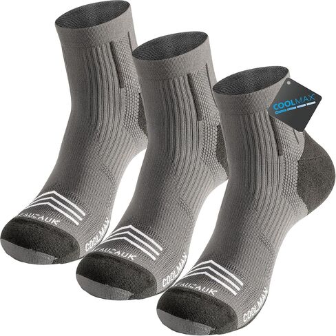 Mens Ankle Running Socks Coolmax Cushion Compression Socks Anti-Blister 3 Pairs Athletic Sock for Hiking Basketball in Saudi Arabia