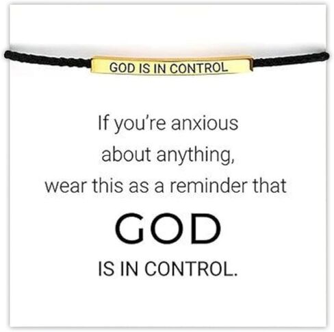 Frodete God is in Control سوار الله الإيمان سوار هدايا ملهمة للنساء المجوهرات المسيحية تشجيع هدية للمؤمنين in Saudi Arabia