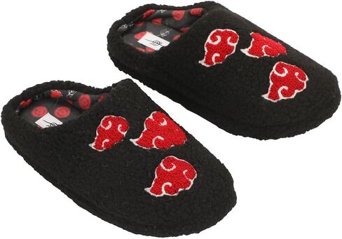 Bioworld Naruto Akatsuki Patch Logo Women's Black Scuff Slippers in Saudi Arabia