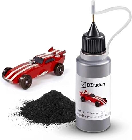 Graphite Powder for Pinewood Car,Compatible with Derby Car Weights,Graphite Lubricant 0.5OZ for Derby Wheels and Axles- Pine Wood Car Kit,Lock Lubricant Spray,Used on Locks-Safe for Wood & Metal in Saudi Arabia