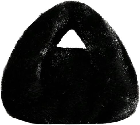 Women's Cow Print Handbags Faux Fur Top Handle Bags Cute Y2k Hand Purse in Saudi Arabia