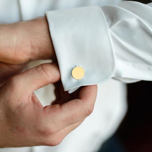 DICOSMETIC 30Pcs Men’s Cufflinks Golden Blank Cufflinks Bulk Brass Cufflink Studs Cuff Buttons with Clear Glass Cabochons for Apparel Clothes Buttons Making, Tray: 18mm in Saudi Arabia