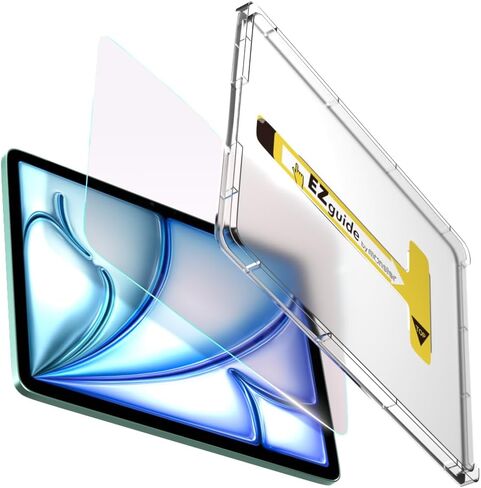 BELLEMOND Tempered Glass Screen Protector designed for iPad Air 11" M2 (2024) - Ultra Clear「EZ Guide」Alignment Kit for Flawless Installation, 10H Hardness - Designed in Japan W24M2IPDA11GCL in Kuwait