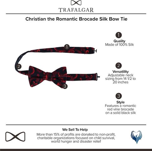 Trafalgar Men's Christian the Romantic Brocade Silk Bow Tie in Saudi Arabia