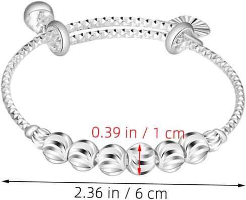 2Pcs Adjustable with Bell Charm Adorable Bangle Jewelry for Girls Boys Present for Birthdays and Special Occasions Safe Longlasting Material in Saudi Arabia