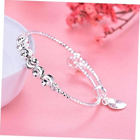 2Pcs Adjustable with Bell Charm Adorable Bangle Jewelry for Girls Boys Present for Birthdays and Special Occasions Safe Longlasting Material in Saudi Arabia