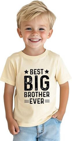 Promoted to Big Brother T Shirt Gift for Toddler Boy Big Bro Announcement T-Shirt Tees 2T-8Y in Saudi Arabia