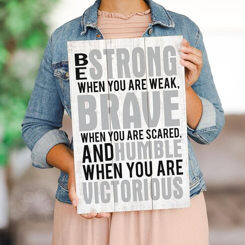 Simply Said, INC Rustic Pallets, Be Strong, Brave, & Humble - 16" x 10.75" Rustic Wood Sign RUS1291 in Saudi Arabia