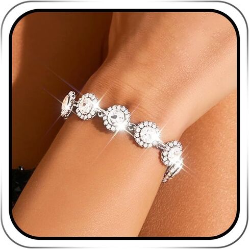 Colorful Crystal Bracelet Jewelry Gold Sparkly Rhinestone Adjustable Hand Bracelets Rave Prom Hand Chain Accesssory for Women in Kuwait