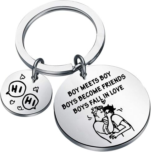 BLEOUK Tv Show Inspired Keychain Fans Gift Boys Fall In Love Gay Pride Bookish Gift in Saudi Arabia