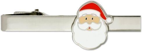 PinMart Silver Christmas Santa Clause Tie Clip Tie Bar in Saudi Arabia