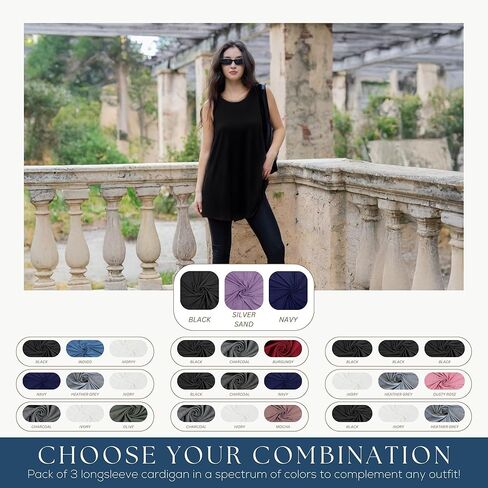 Azules Women's Sleeveless Tunic Tops - Flowy Loose Fit Rayon Tank Tops Dressy Tunics for Leggings & Summer Outfits in Saudi Arabia