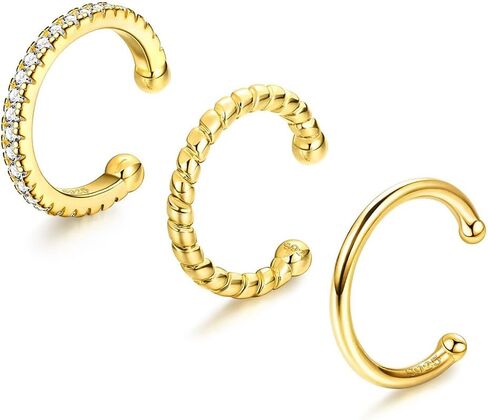 Ear Cuff Earrings for Women Trendy Non Piercing Hypoallergenic Cubic Zirconia Earrings Set Clip On Earrings Gifts in Saudi Arabia