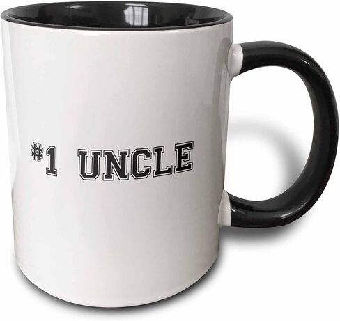 3dRose Number One black text-best honorary uncle-Family and Relatives gifts Mug, 11 oz in Saudi Arabia