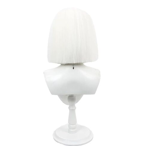 Game Hazbin Hotel Cosplay Wig Lute White Short Hair for Women Men Halloween Christmas Weekend Costume Party Role Play+Wig Cap in Saudi Arabia