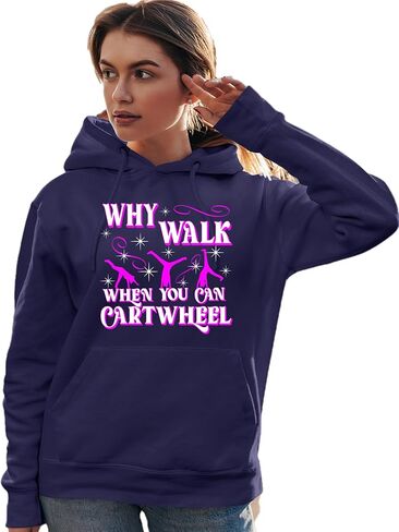 Go All Out Why Walk When You Can Cartwheel Funny Gymnastics Mens Women Youth Sweatshirt Hoodie in Saudi Arabia