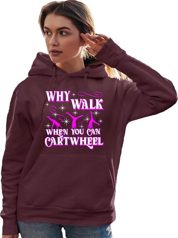 Go All Out Why Walk When You Can Cartwheel Funny Gymnastics Mens Women Youth Sweatshirt Hoodie in Saudi Arabia