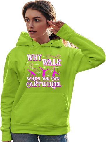 Go All Out Why Walk When You Can Cartwheel Funny Gymnastics Mens Women Youth Sweatshirt Hoodie in Saudi Arabia