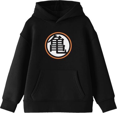 سويت شيرت بقلنسوة بأكمام طويلة بشعار Bioworld Dragon Ball Z Kanji Emblem للشباب in Kuwait