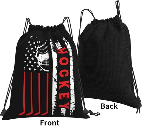 حقيبة ظهر برباط للجنسين بعلم الهوكي، حقيبة رياضية للصالة الرياضية والسباحة والسفر in Kuwait