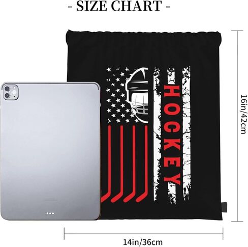 حقيبة ظهر برباط للجنسين بعلم الهوكي، حقيبة رياضية للصالة الرياضية والسباحة والسفر in Kuwait