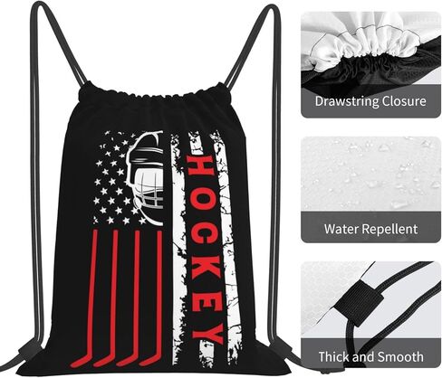 حقيبة ظهر برباط للجنسين بعلم الهوكي، حقيبة رياضية للصالة الرياضية والسباحة والسفر in Kuwait