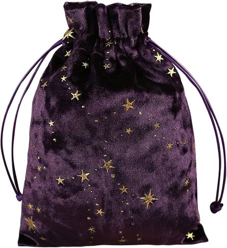 Mini Drawstring Bag, Drawstring Dices Bag Astrolabes Divinations Tarots Card Bag Board Game Mini Flannelette Jewelry Packaging Storage Pouch, Purple in Saudi Arabia