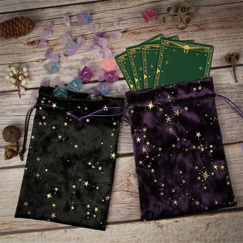 Mini Drawstring Bag, Drawstring Dices Bag Astrolabes Divinations Tarots Card Bag Board Game Mini Flannelette Jewelry Packaging Storage Pouch, Purple in Saudi Arabia