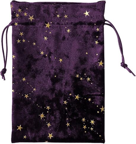 Mini Drawstring Bag, Drawstring Dices Bag Astrolabes Divinations Tarots Card Bag Board Game Mini Flannelette Jewelry Packaging Storage Pouch, Purple in Saudi Arabia