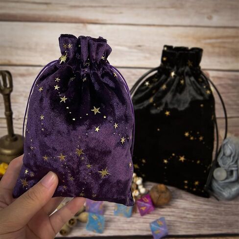 Mini Drawstring Bag, Drawstring Dices Bag Astrolabes Divinations Tarots Card Bag Board Game Mini Flannelette Jewelry Packaging Storage Pouch, Purple in Saudi Arabia