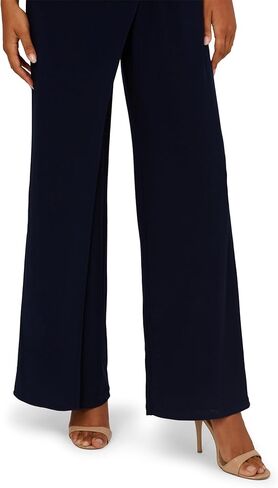 Adrianna Papell Women’s Surplice Lace Combo Jumpsuit Midnight in Saudi Arabia