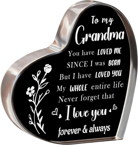 Mom Gifts for Christmas, I Love You Mom Birthday Gifts - Mother Present Acrylic Keepsake 3.9x3.9 Inch, Unique Christmas Thanksgiving Birthday Gift for Moms from Daughter Son in Saudi Arabia