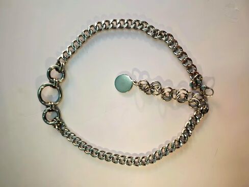 Stainless Steel O-Ring Collar Choker Adjustable Cuban Necklace Jewelry Gift for Women in Saudi Arabia