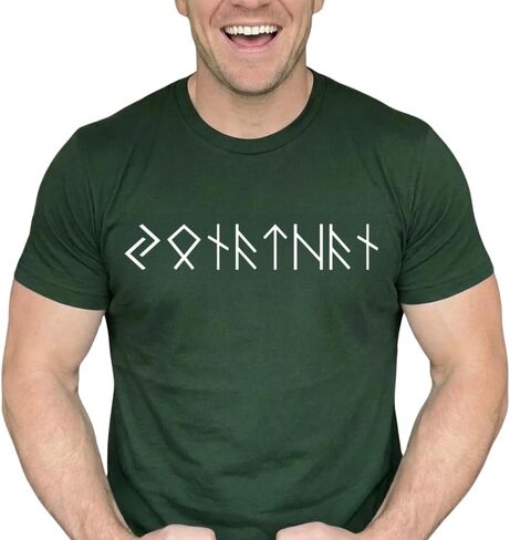 Name in Runes Viking - Personalized Shirt, Personalized Viking Runes Shirt, Custom Name in Ancient Rune T-Shirt, Custom Norse Mythology Tee Shirts, Unisex Vikings Gift White in Saudi Arabia