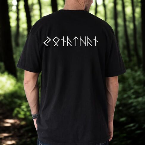 Name in Runes Viking - Personalized Shirt, Personalized Viking Runes Shirt, Custom Name in Ancient Rune T-Shirt, Custom Norse Mythology Tee Shirts, Unisex Vikings Gift White in Saudi Arabia