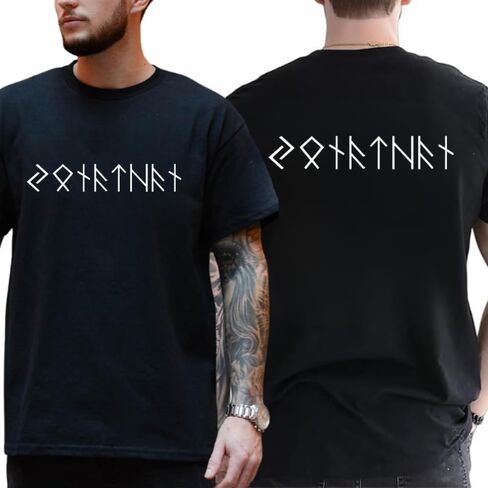 Name in Runes Viking - Personalized Shirt, Personalized Viking Runes Shirt, Custom Name in Ancient Rune T-Shirt, Custom Norse Mythology Tee Shirts, Unisex Vikings Gift White in Saudi Arabia