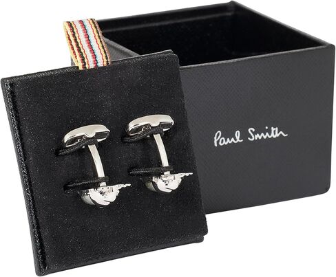 PS Paul Smith Men's Metallic 'Beetle' Cufflinks, Silver, One Size in Saudi Arabia