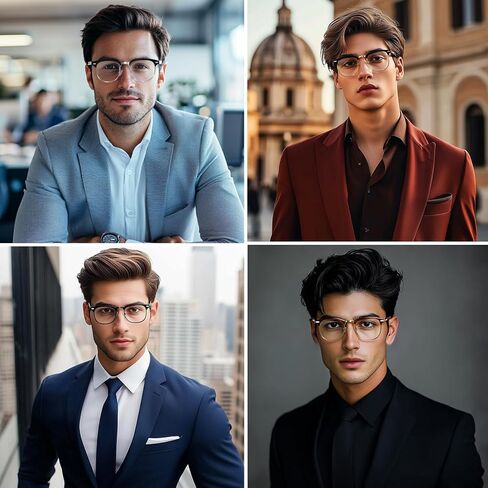 نظارات الضوء الأزرق للرجال والنساء، نظارات حجب الضوء الأزرق بنسبة 99% لألعاب الكمبيوتر وشاشة الهاتف والتليفزيون بنصف إطار in Kuwait