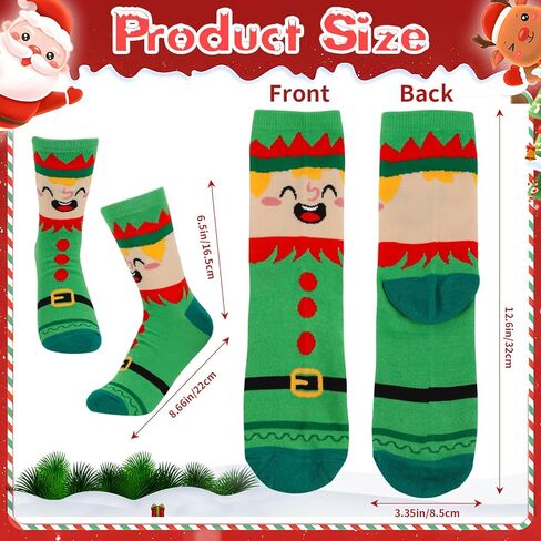 CCINEE 12 Pairs Christmas Holiday Socks Unisex, Festive Christmas Socks Bulk Novelty Cozy Cotton Sock for Adults Women Men Winter Xmas Holiday Gifts Stocking Stuffers in Saudi Arabia