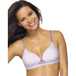 Hanes Women's Ultimate ComfortFlex Fit Natural Lift Wirefree Bra HU25 2X MistyAbstractGeoPrint