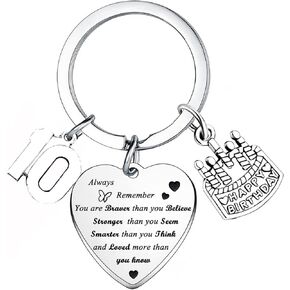 Birthday Keychain Encouragement Key Ring for Family Friend Gifts Happy Birthday Gifts for Women Men