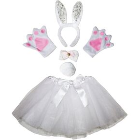 Petitebella Combined Animal Headband Bowtie Tail Tutu 5pc Girl Costume 1-5y