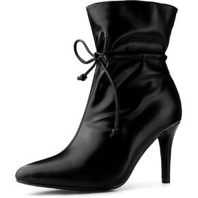 حذاء نسائي من Allegra K بمقدمة مدببة برباط سحب على الكاحل بكعب ستيليتو in Kuwait