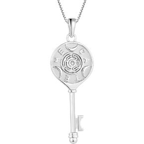 FJ Wheel of Hecate Necklace S925 Silver Wiccan Pagan Goddess Necklace Literary Jewelry