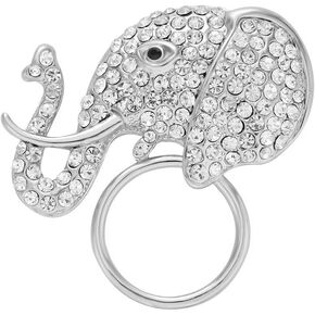 Shining Full Crystal Elephant Magnetic Clip Magnetic Eyeglass Holder Brooch Clothes Jewelry in Saudi Arabia